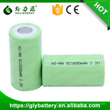 Wiederaufladbare NIMH 1.2V SC 1600mAh Elektrowerkzeug Batterie